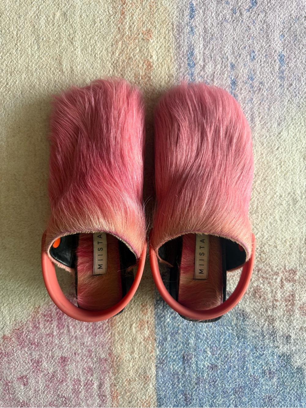 Miista Pink Furry Mule - Picture 2 of 6